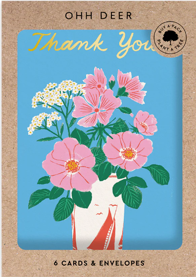 Floral Vase Thank You Card Set