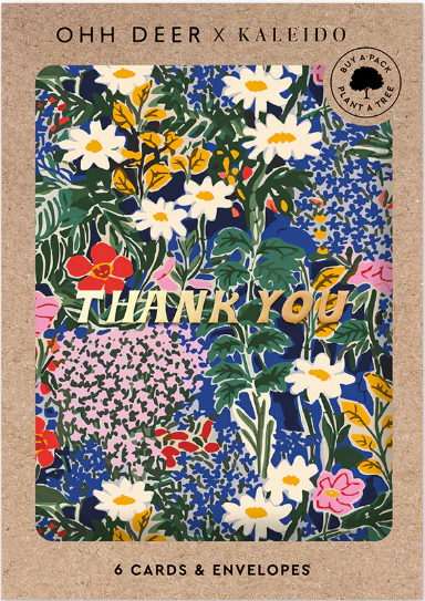 Painted Botanical Thank You Card Set