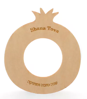 Pomegranate wood napkin rings