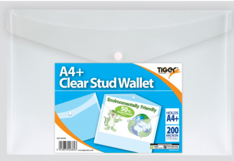 A4 Clear stud Wallet