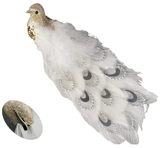 DP CLIP ON PEACOCK CHAMPAGNE 21CM