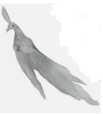 FATHER PEACOCK SILVER 19CM