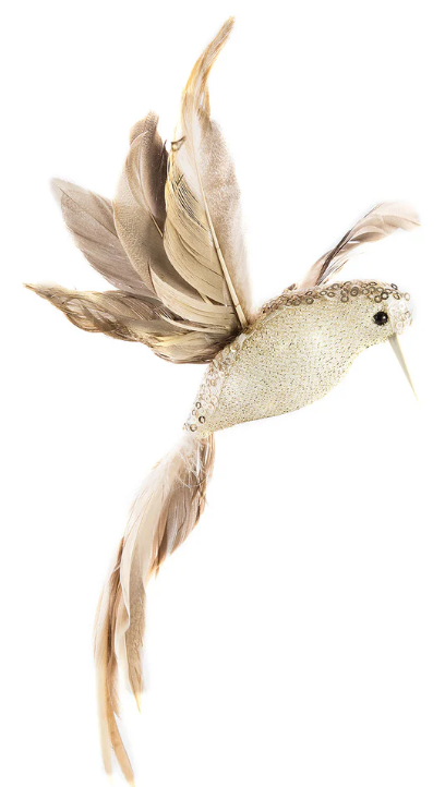 GOLD CLIP ON HUMMING BIRD 23 CM