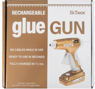 Rechargeable cordless glue gun