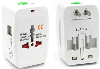 European Adapter With USB A & C Port