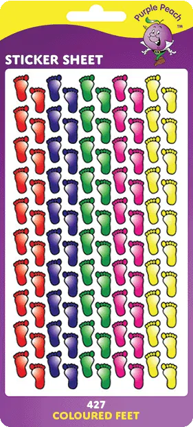 Coloured Feet Stickers