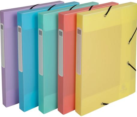 Box File A4 25mm PP 0.7mm Chrom.Pastel