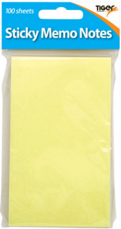 Yellow Sticky Memo Notes Hang Pack