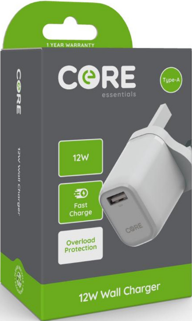 Core Type-A 12W Fast Wall Charger