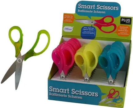 SCHOOL SCISSORS DISPLAY 24 PC ASSORTED