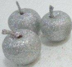 12 Mini Apples 3cm (Gold or Silver)