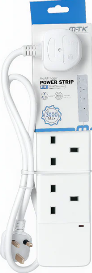 4 Way Power Strip 1m