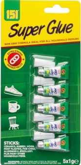 151- Super Glue 1g 5pk