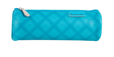 PENCIL CASE ROUND PU 1928 4COL ASS