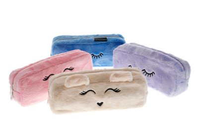 Pencil case rectangle Fourrure 4 col