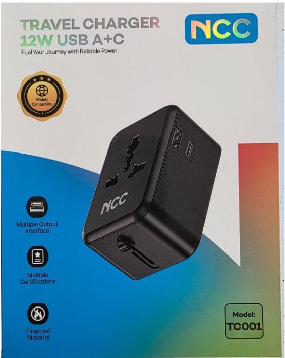 12W USB A+C, TRAVEL CHARGER