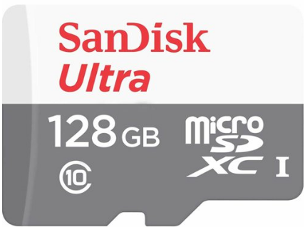 SanDisk Ultra 128GB Class 10 A1 UHS-I U1 MicroSDXC Memory Card