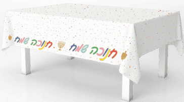 Chanuka Sameach nylon table cloth