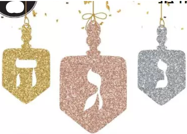 Coloured dreidel chain