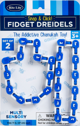 SNAP & CLICK FIDGET DREIDELS,PLSTC, 2 LINKS 24/DRE