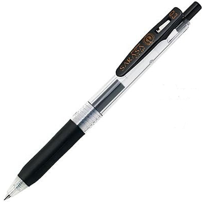Sarasa Clip 0.3 Black Ink
