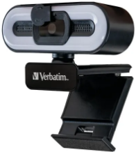 Verbatim AWC-02 Full HD 1080P Autofocus Webcam Microphone/Light