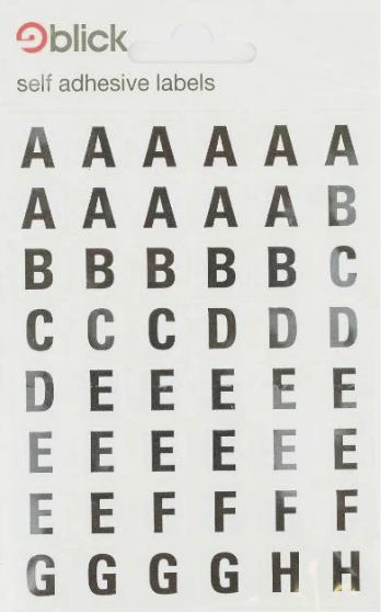 Mini Pack Letter Labels