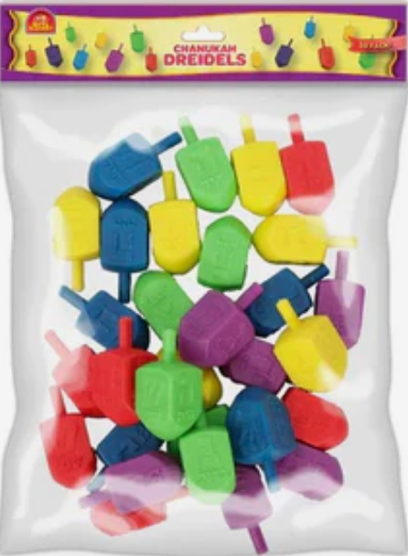 10 Pack Coloured Dreidels