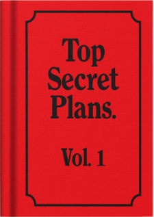Top Secret Plans Fabric Hardback Notebook