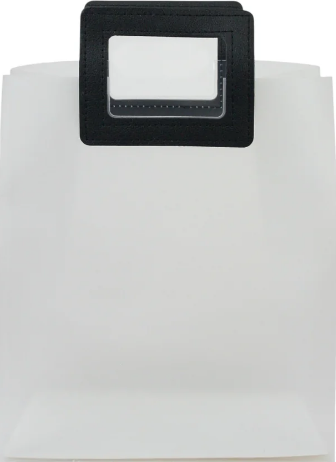 Clear PVC Gift Bags With Handle - Pack of 12 Black 20 × 10 × 22 cm