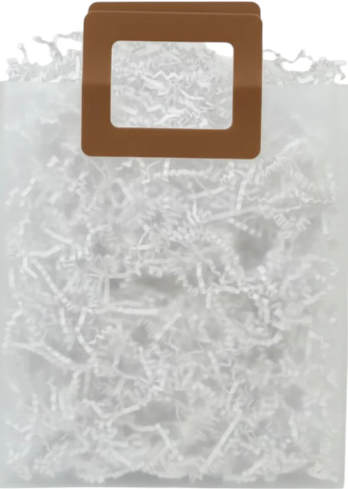 Clear PVC Gift Bags With Handle - Pack of 12 Brown 20 × 10 × 22 cm