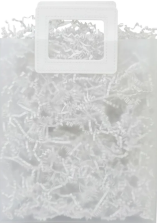 Clear PVC Gift Bags With Handle - Pack of 12 White 20 × 10 × 22 cm