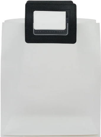 Clear PVC Gift Bags With Handle - Pack of 12 Black 26 × 11 × 32 cm