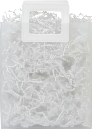 Clear PVC Gift Bags With Handle - Pack of 12 White 26 × 11 × 32 cm