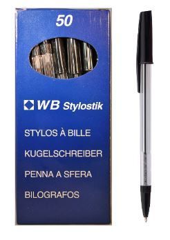 Ballpoint Pen 1.0mm Black (Pack 50)