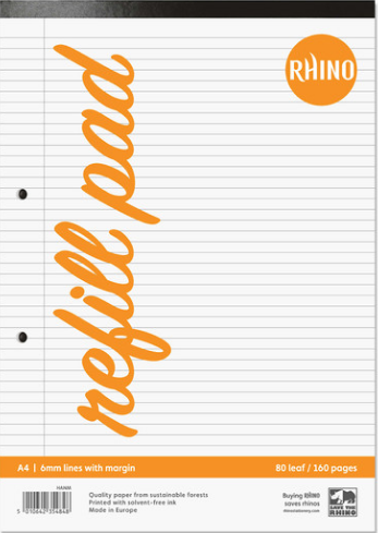 RHINO Refill Pad A4 80 Leaf