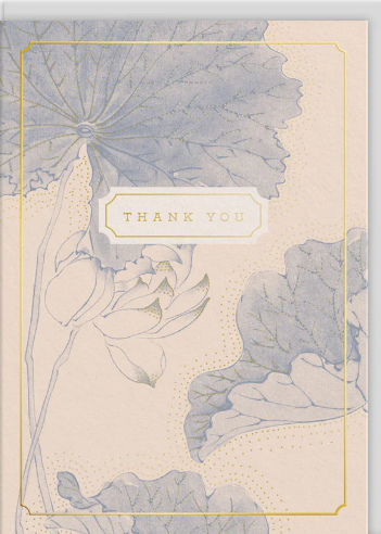 Thank You Water Lillies Card