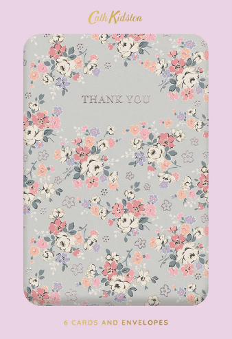 Thank You Clifton Rose 6 Greeting Cards And Envelopes
