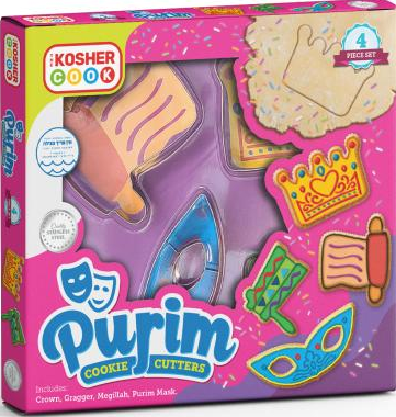 4 Piece Purim Cookie Cutters