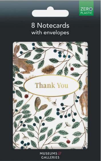 Hares & Berries 8 Notecards with Envelopes