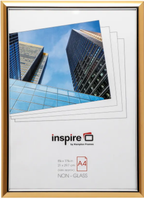 Hampton  Photo Frame A4 Plexi Gold