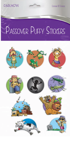 Passover Puffy Stickers (10 Plagues)