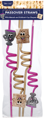 PASSOVER FUN STRAWS,CUP & MATZAH DESIGN