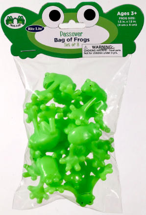 PASSOVER BAG OF FROGS, PLASTIC,