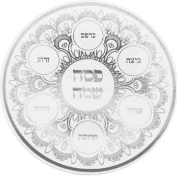 Silver seder tray