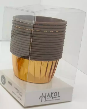 4x5cm Brown rim foil muffins 20pk