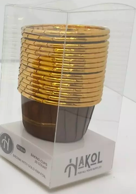 4x5cm Gold rim foil muffins 20pk