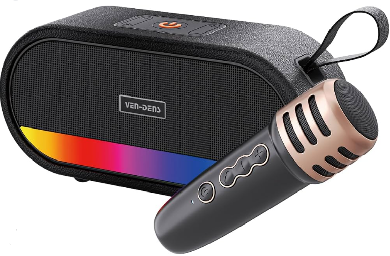 Portable Karaoke Speaker with Wireless Microphone