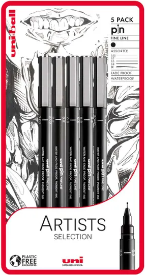 UNI PIN 5PC  ARTISTS SELECTION