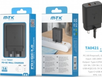 45W PD WALL CHARGER, WITHOUT CABLE, 5V 3A